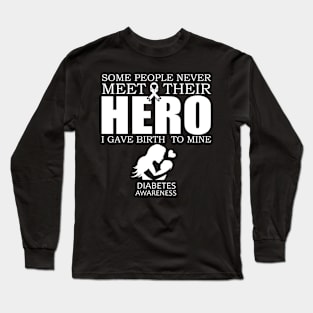 Diabetes Awareness Happy Mothers Day - In This Family We Fight Together Long Sleeve T-Shirt